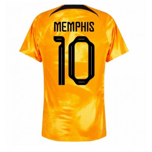 Netherlands Memphis Depay #10 Replica Home Stadium Shirt World Cup 2022 Short Sleeve